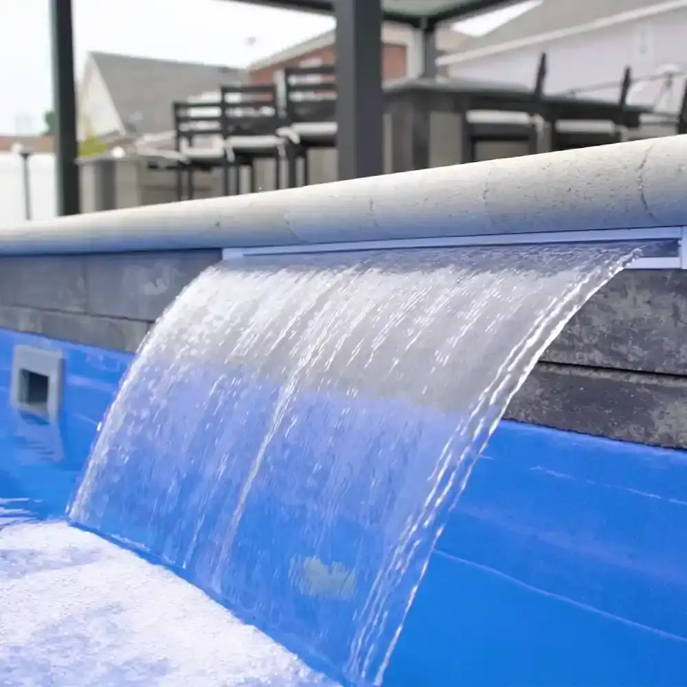 pool waterfall feature